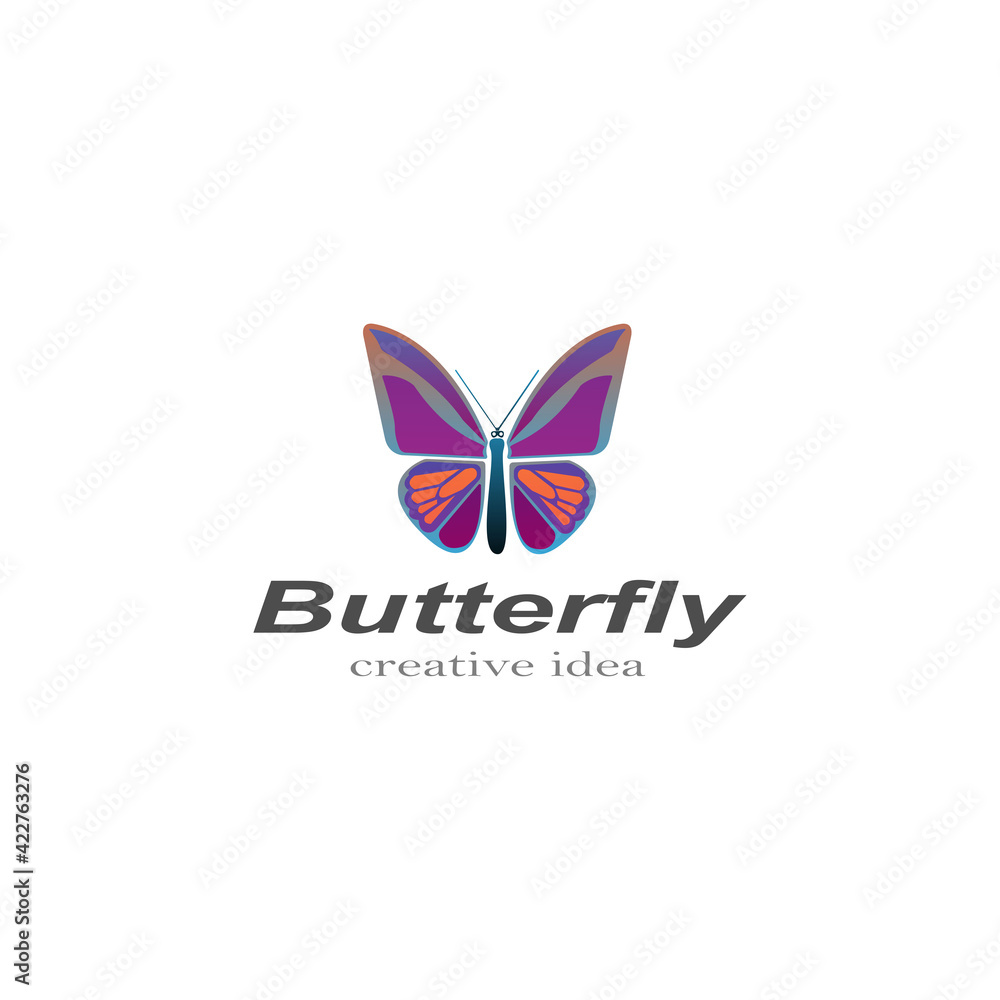 Abstract butterfly vector logo design