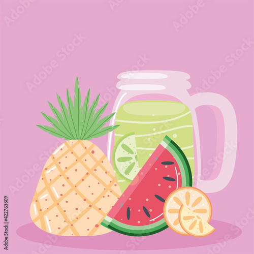 summer lemonade fruits