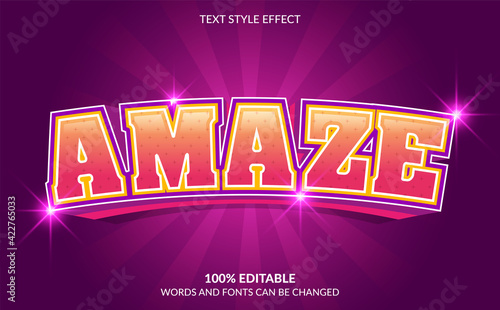 Editable text effect, Amaze text style