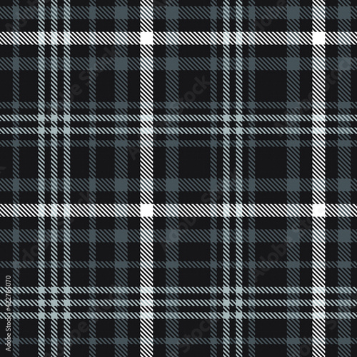 Black and White Ombre Plaid textured seamless pattern suitable for fashion textiles and graphics