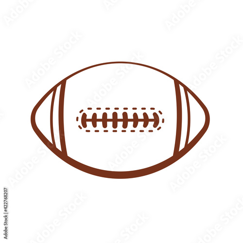 Vector pattern design oval ball in sports american football popular sport competition to find winner