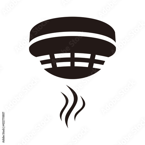 Smoke alarm system vector symbol isolated on white background