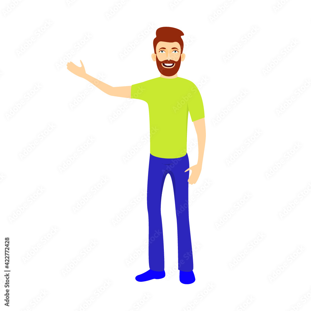 Trendy bearded person isolated on a white background Trendy bearded person isolated on a white background