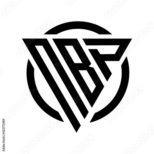 Initial letter NBP triangle monogram cool simple modern logo concept 