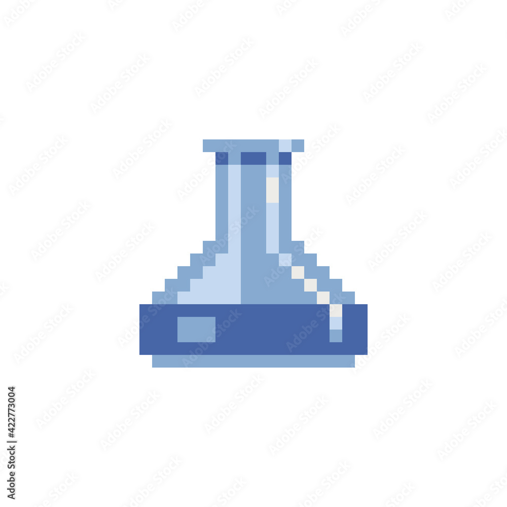 Flask icon. Design apps. 8-bit sprite. Game assets. Isolated abstract vector illustrations. Flask icon. Design apps. 8-bit sprite. Game assets. Isolated abstract vector illustrations.