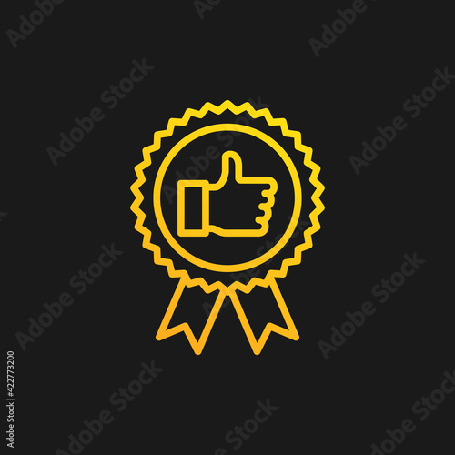Recommended icon line style isolated on black background. Vector illustration