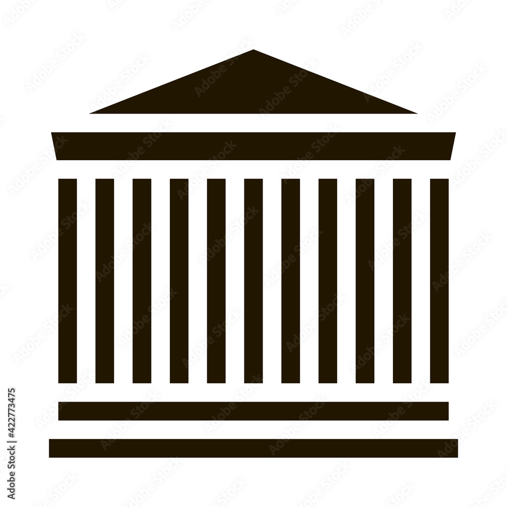 greek columns building icon Vector Glyph Illustration greek columns building icon Vector Glyph Illustration