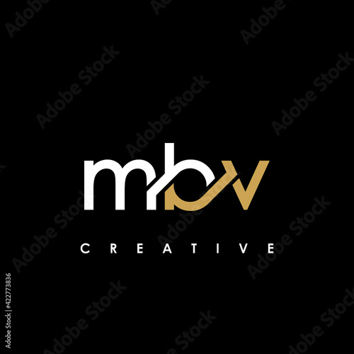 MBV Letter Initial Logo Design Template Vector Illustration