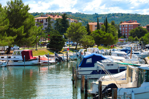 Wallpaper Mural Yachts, boats and ships in the marina of Portorose (Portoroz) resort on Adriatic sea in Slovenia Torontodigital.ca