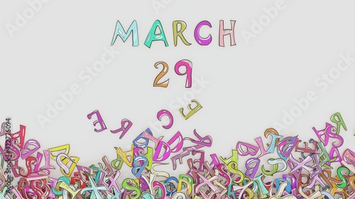 March 29 birthday party date schedule calendar