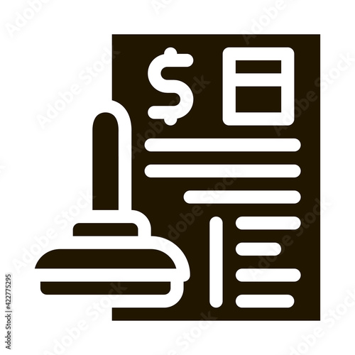 pledge order icon Vector Glyph Illustration