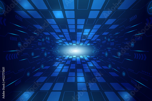 Vector futuristic digital background. Abstract technology concept.