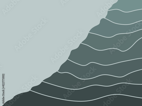 Geological layered slope. Sedimentary structure.
