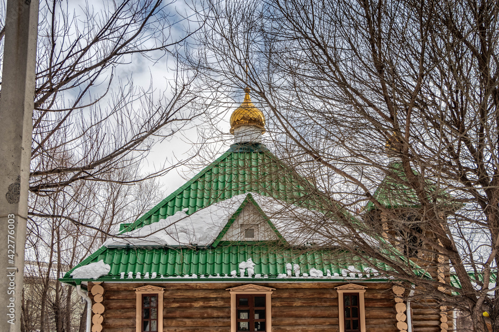 Temple in honor of the icon of the Mother of God the Tsaritsa Stock