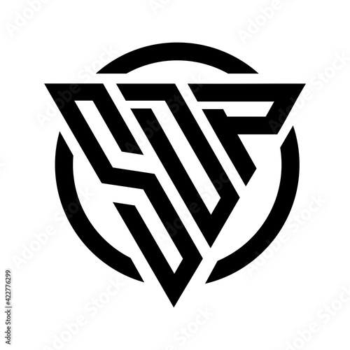 Initial letter SDP triangle monogram cool simple modern logo concept 
