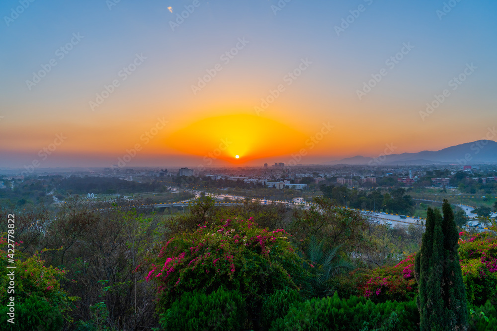 sunset over Islamabad 