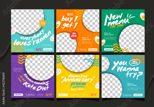 Ramen social media feed post template
