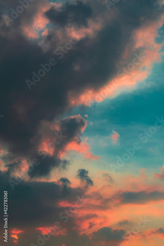 Sky view in pastel colors