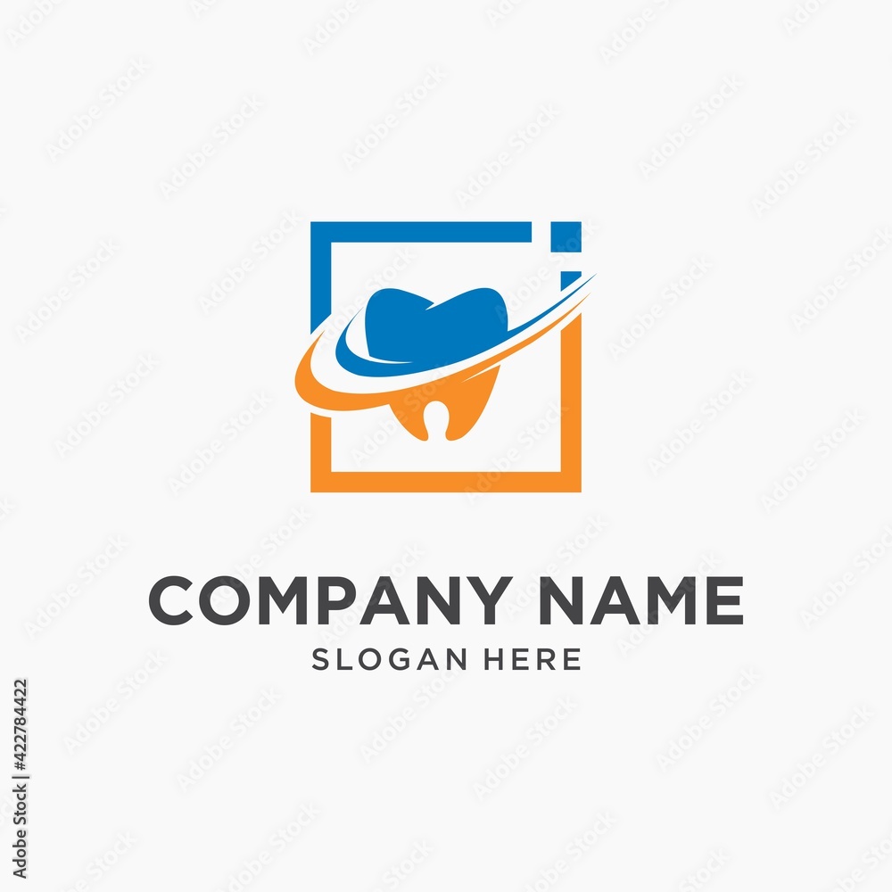 Dental Clinic Dental Logo vector design abstract template Linear style. Icon concept logo logotype medical doctor stomatology dentist vector Dental Clinic Dental Logo vector design abstract template Linear style. Icon concept logo logotype medical doctor stomatology dentist vector