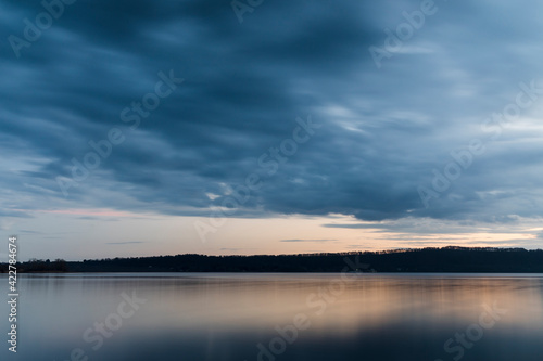 the sunrise at the Vico Lake