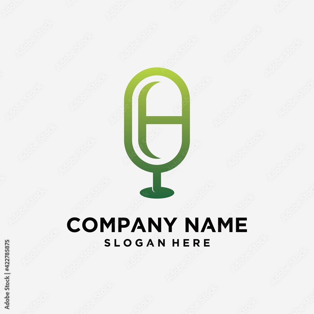 Nature Podcast Icon Logo Design Element Nature Podcast Icon Logo Design Element