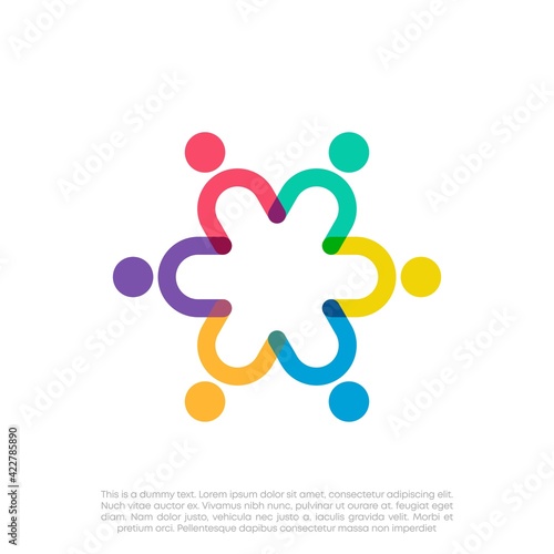 Global Community Logo Icon Elements Template. Community human Logo template vector. Community health care. Abstract Community logo. Human Resources Consulting Company.
