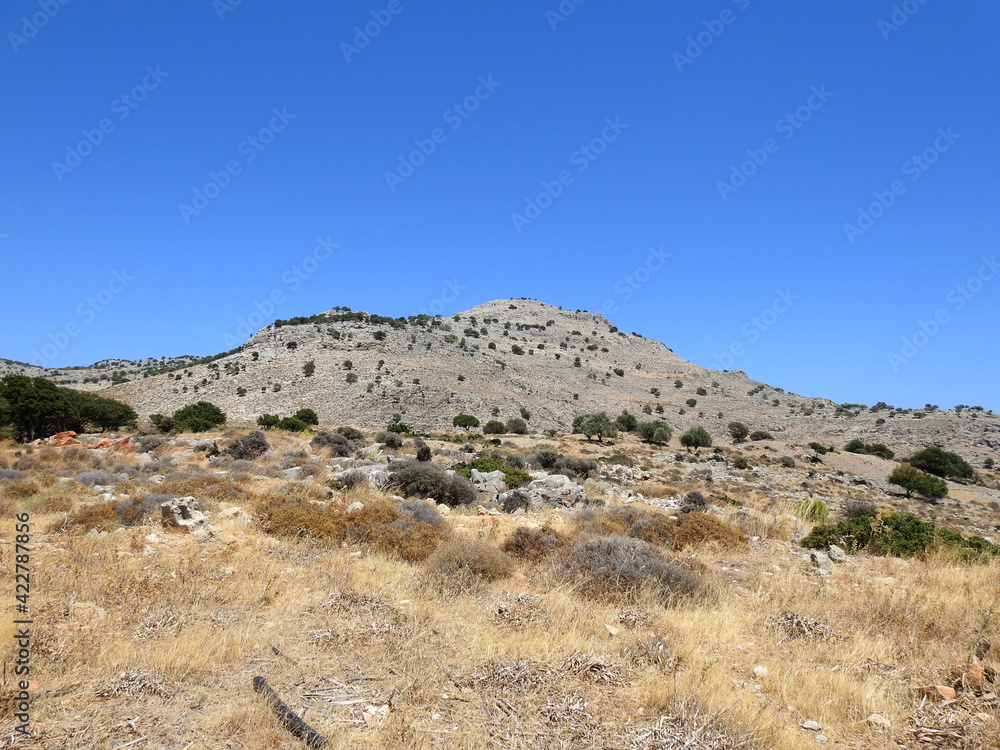 Mountainous rocky terrain.