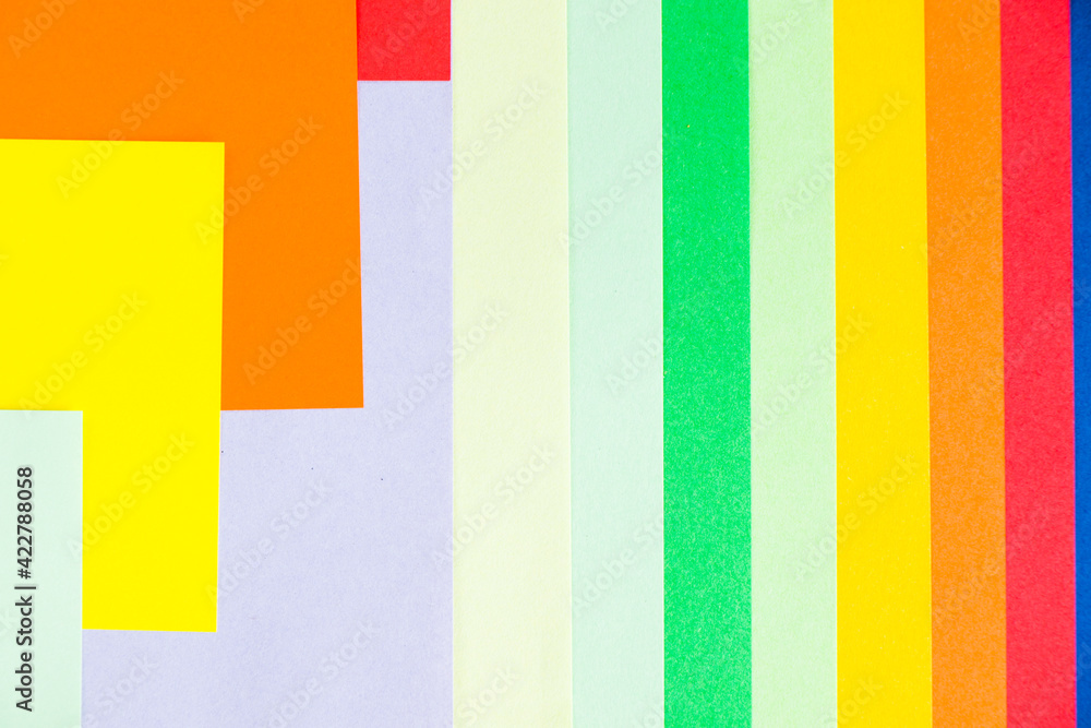 Colorful paper background, paper board and geometric figures Colorful paper background, paper board and geometric figures