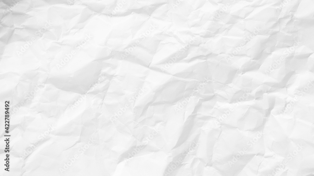 Naklejka premium White Paper Texture background. Crumpled white paper abstract shape background with space paper recycle for text