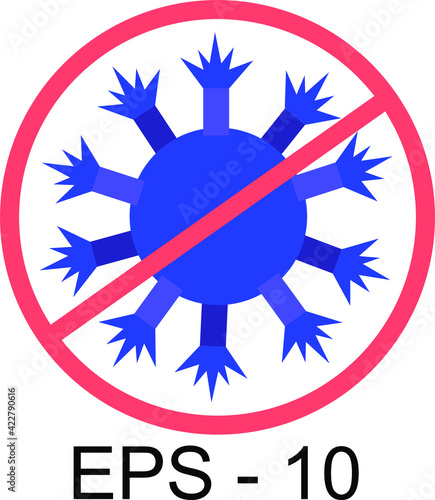 Coronavirus. Virus symbol image, colored COVID-19.