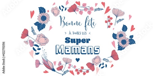 Illustration carte de Fête des mères