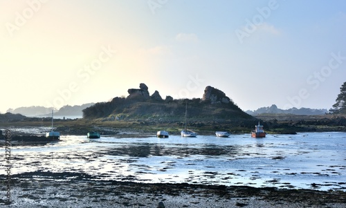 Beautiful seascape at Bugueles Penvenan i, Brittany. France photo