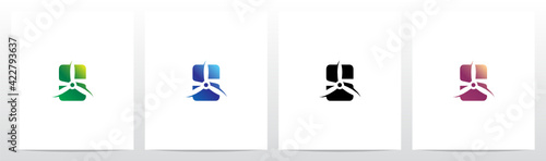 Propeller On Letter Logo Design S