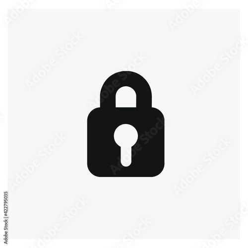 Lock vector icon. Editable stroke. Linear style sign for use on web design and mobile apps, logo. Symbol illustration. Pixel vector graphics - Vector