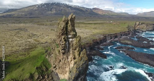Amazing lava formations at Snaefellsnes peninsula, Iceland photo