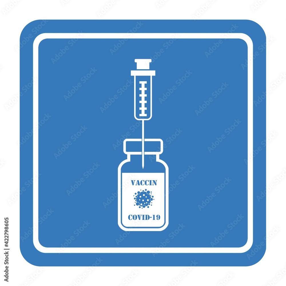 Vaccination contre la pandémie de Covid-19 dans un panneau Vaccination contre la pandémie de Covid-19 dans un panneau