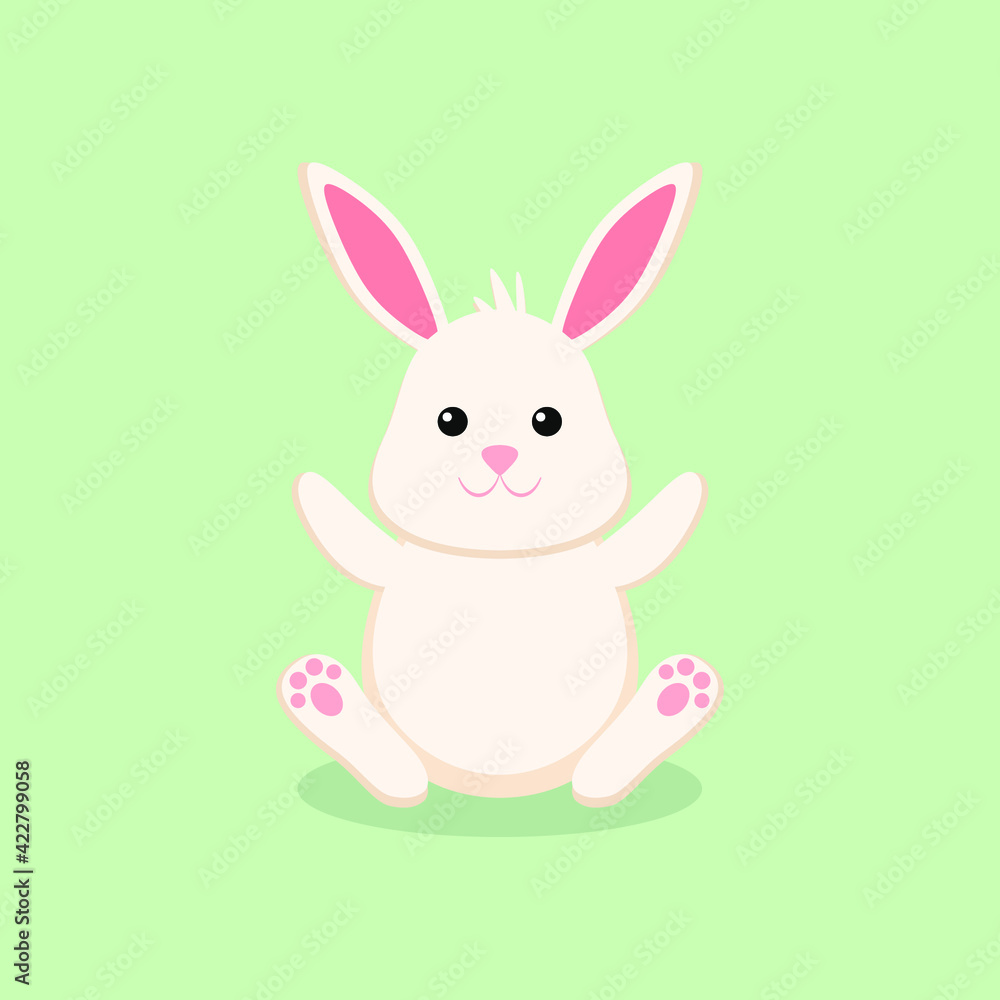 Easter bunny. Vector illustration in a flat style. Easter bunny. Vector illustration in a flat style.
