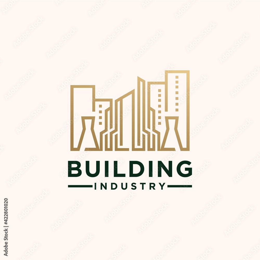 Set of modern building logo design template Set of modern building logo design template