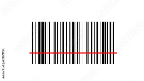 barcode scanning. 4K video illustration . 