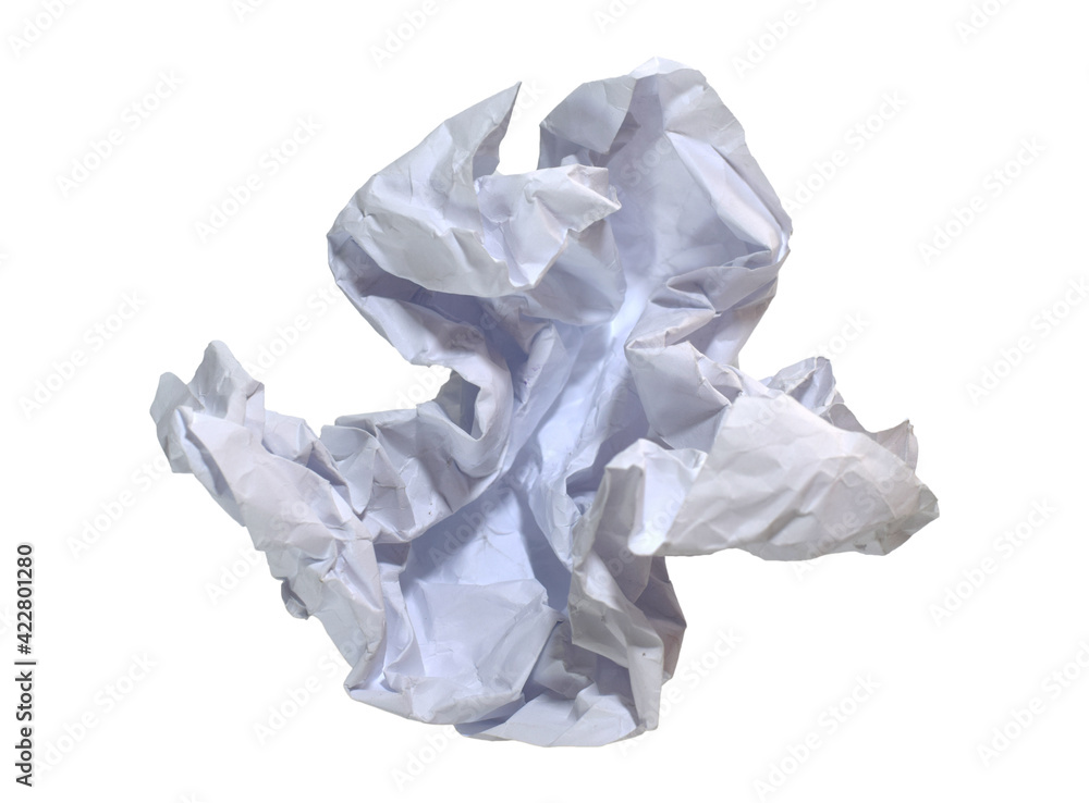 crumpled paper isolated on white crumpled paper isolated on white