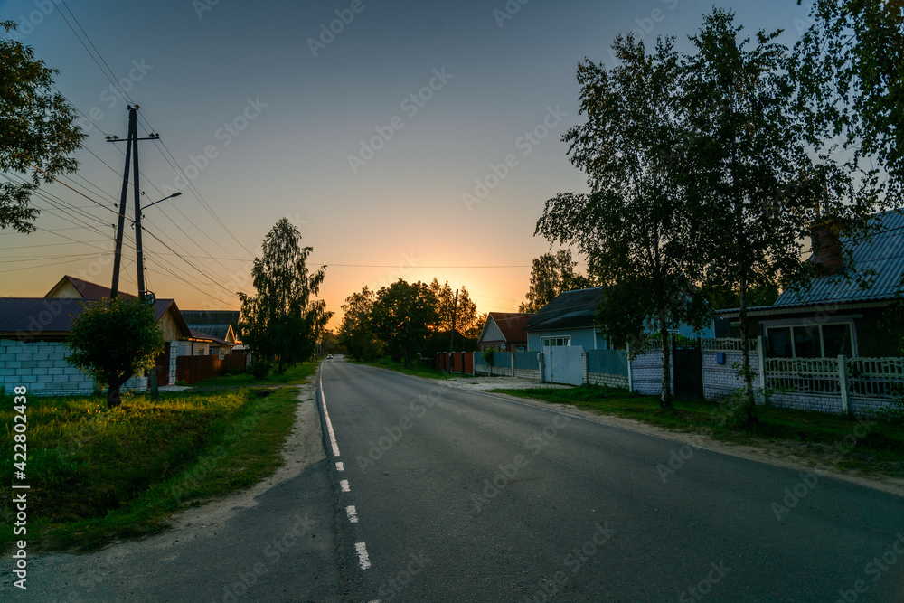 Summer evening in Russian town Unecha Summer evening in Russian town Unecha