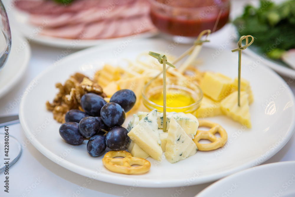 delicious canapes and snacks on the table delicious canapes and snacks on the table