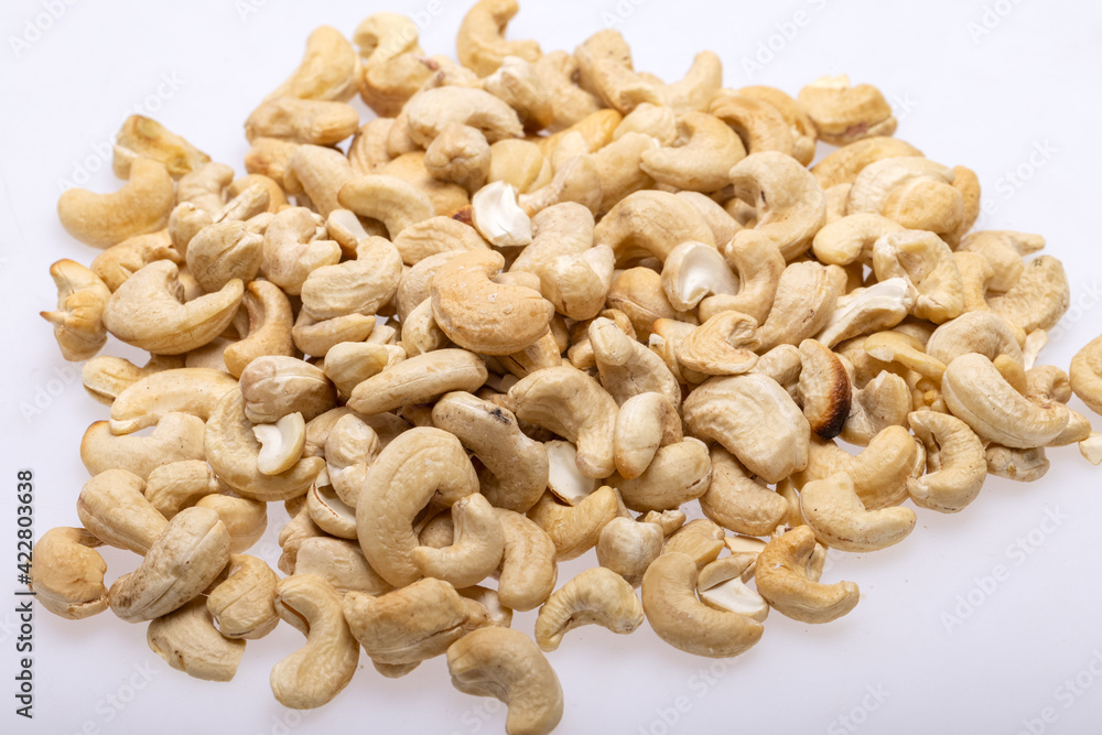 Close up of Cashew nuts. Perfect as a snack.