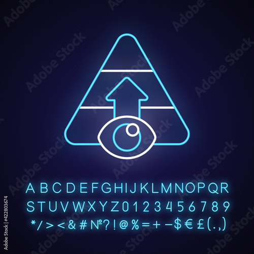 Game level selection neon light icon. Computer or mobile videogame stage choice. Outer glowing effect. Sign with alphabet, numbers and symbols. Vector isolated RGB color illustration