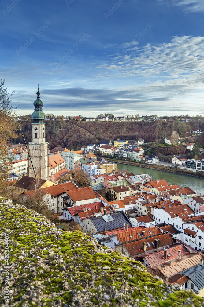 Obraz premium View of Burghausen, Germany