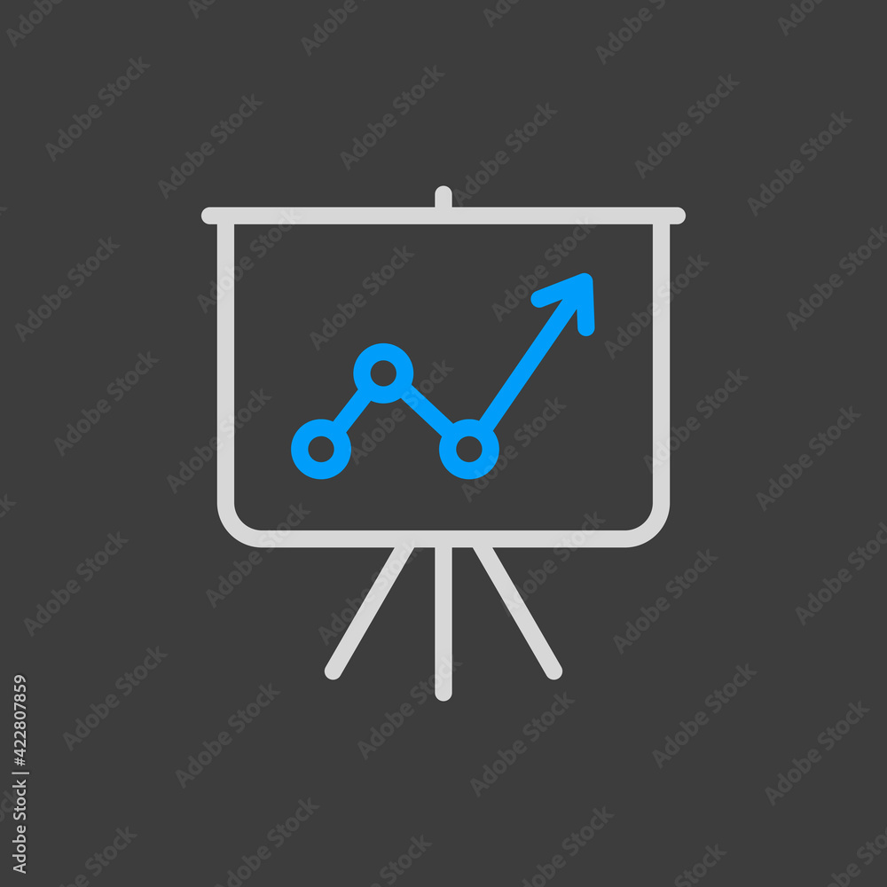 Flip-chart vector icon isolated on the white Flip-chart vector icon isolated on the white