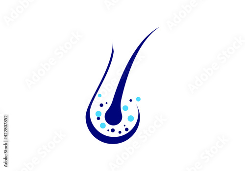 Hair treatments logo vector icon illustration template