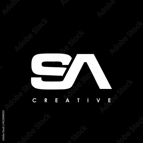 SA Letter Initial Logo Design Template Vector Illustration photo
