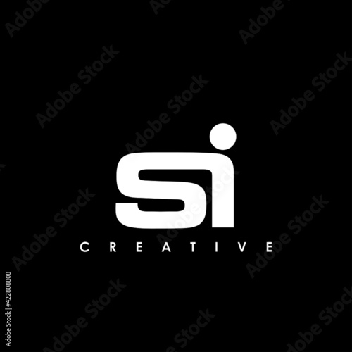 SI Letter Initial Logo Design Template Vector Illustration