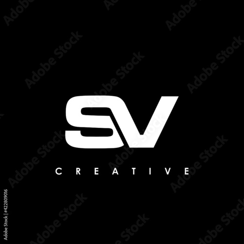 SV Letter Initial Logo Design Template Vector Illustration